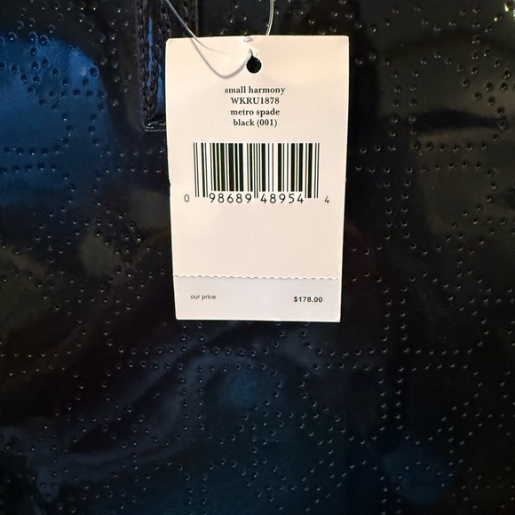 Kate Spade Black Glossy Tote Bag with Structured Design - Picture 6 of 6